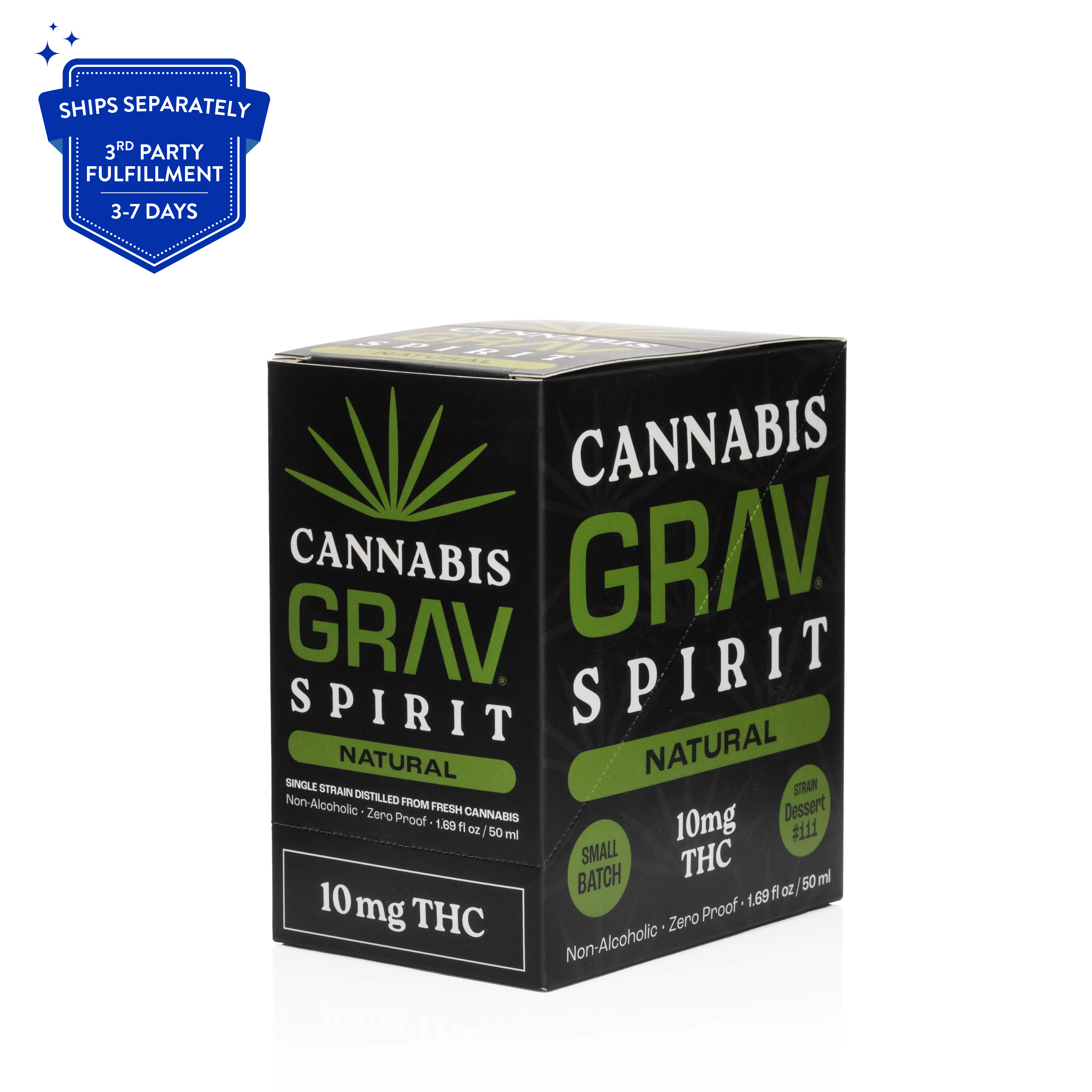 Buy GRAV Cannabis Spirit 10mg Natural - 6-Pack (THC+CBD) | MARYJAE