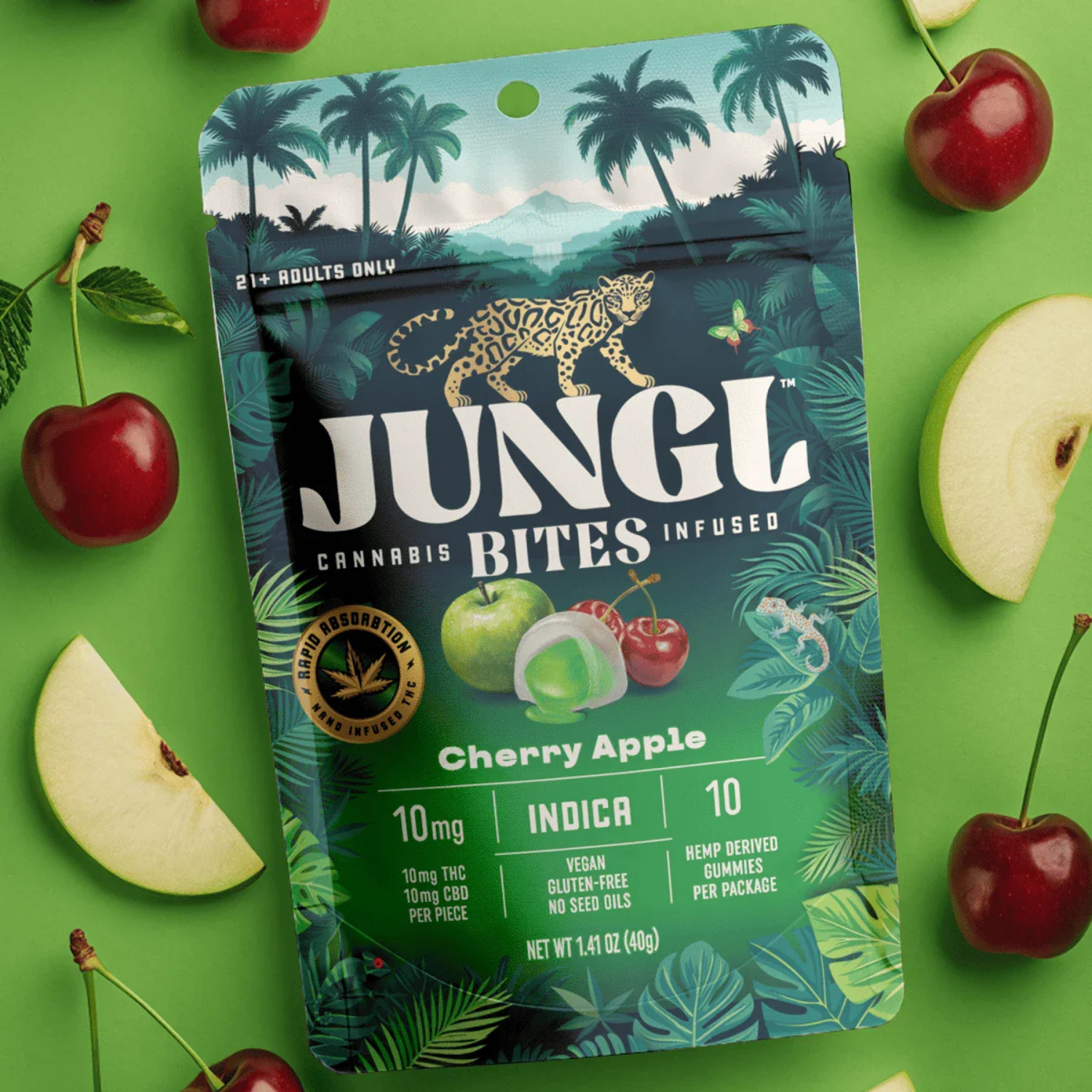Buy JUNGL Cherry Apple Indica THC + CBD Gummies | MARYJAE