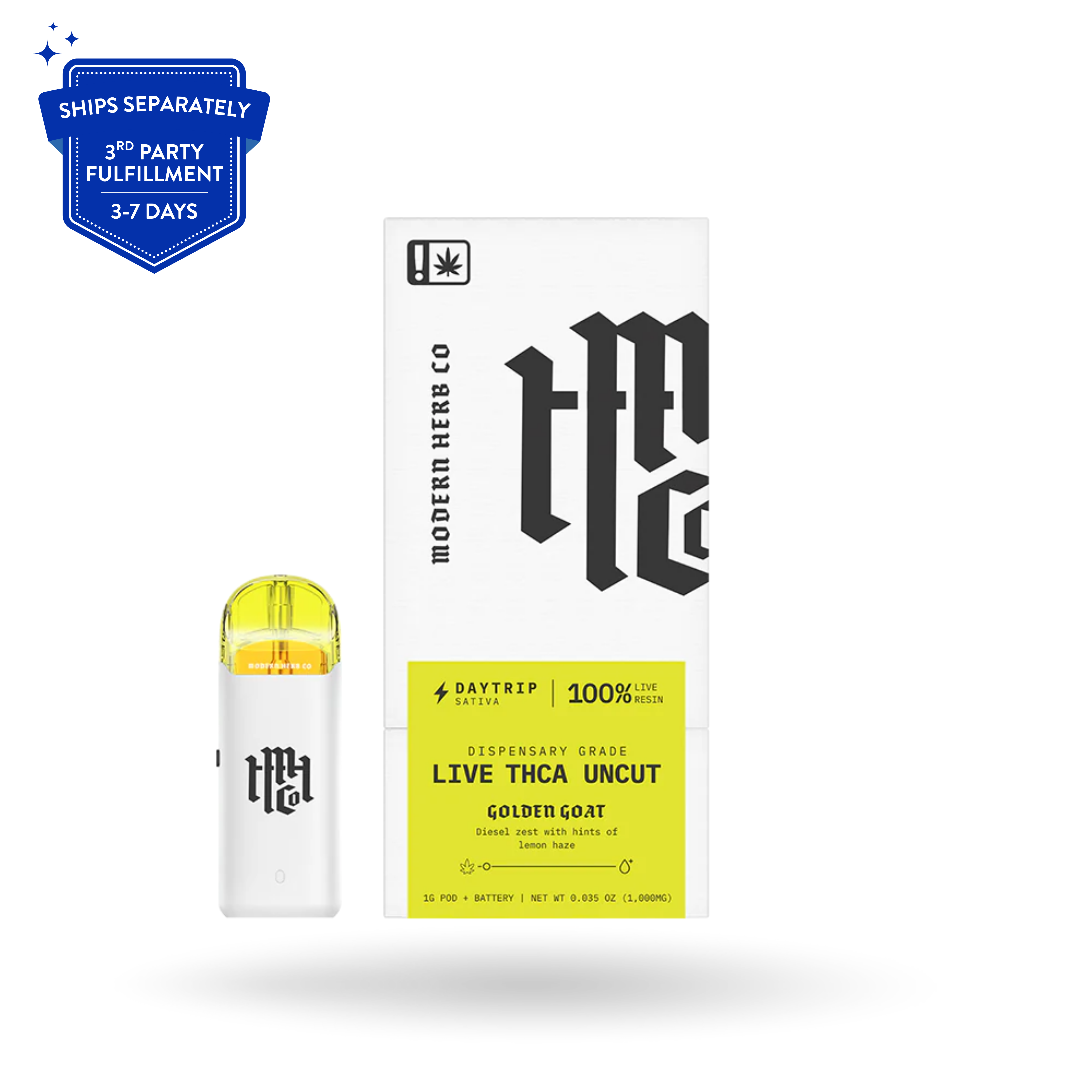 Buy Live Resin Uncut 1g Pod Kit: Golden Goat - Sativa (THCA) | MARYJAE