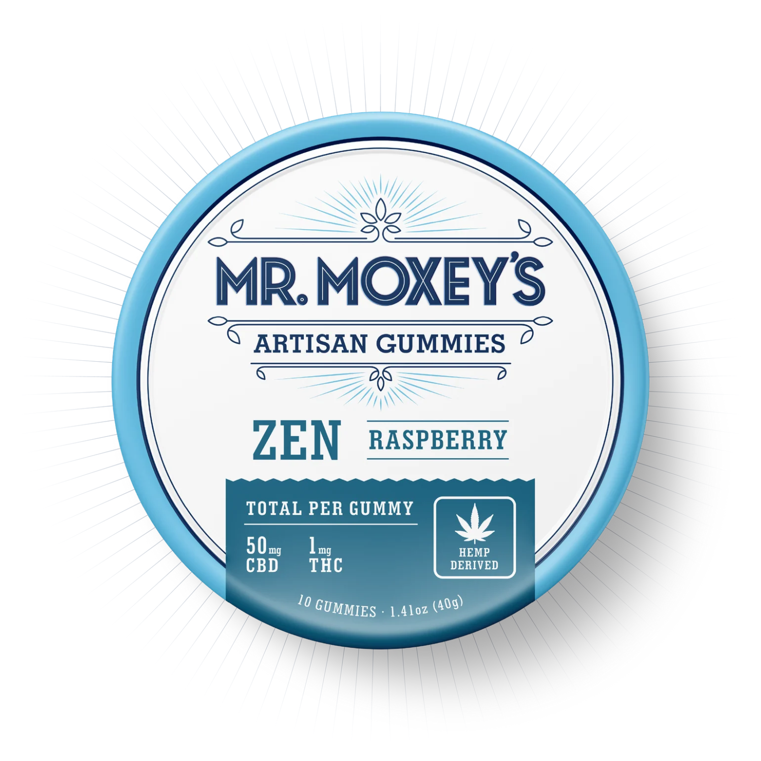 Buy Mr. Moxey's Zen Raspberry 50:1 CBD + THC Gummies | MARYJAE