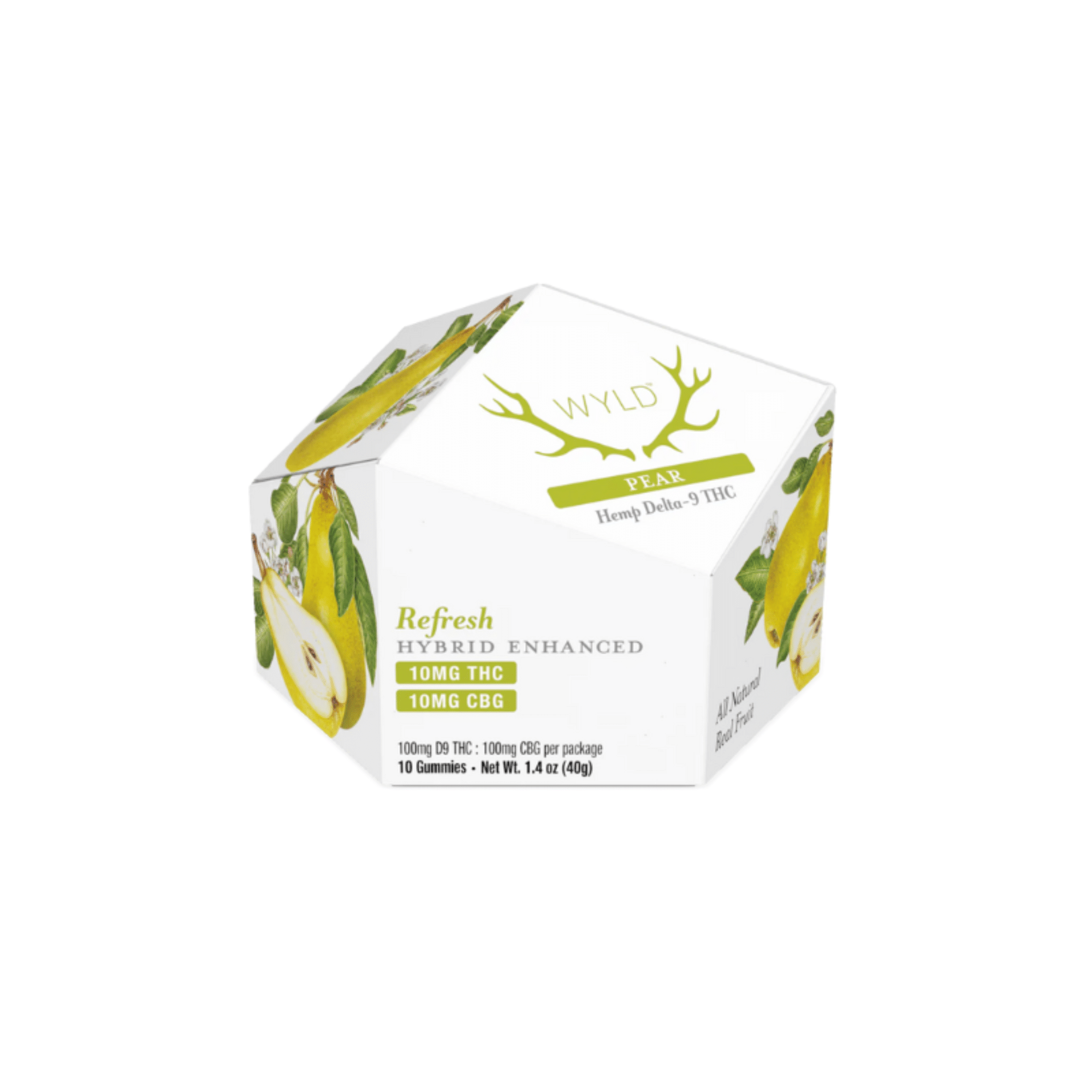 Order Pear Refresh THC+CBG Gummies by WYLD – MARYJAE