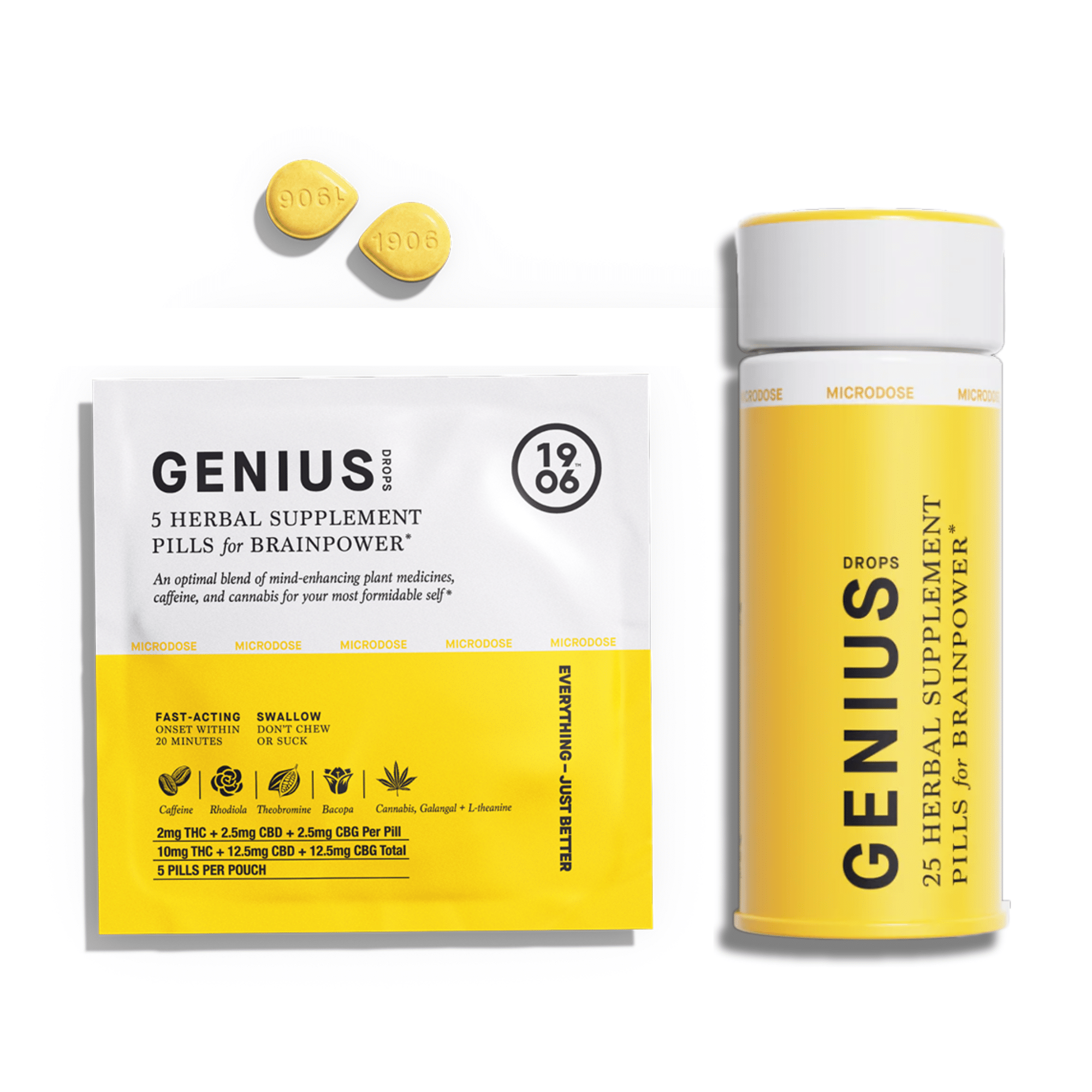 Buy Genius Drops THC+CBD+CBG Tablets by 1906 – MARYJAE