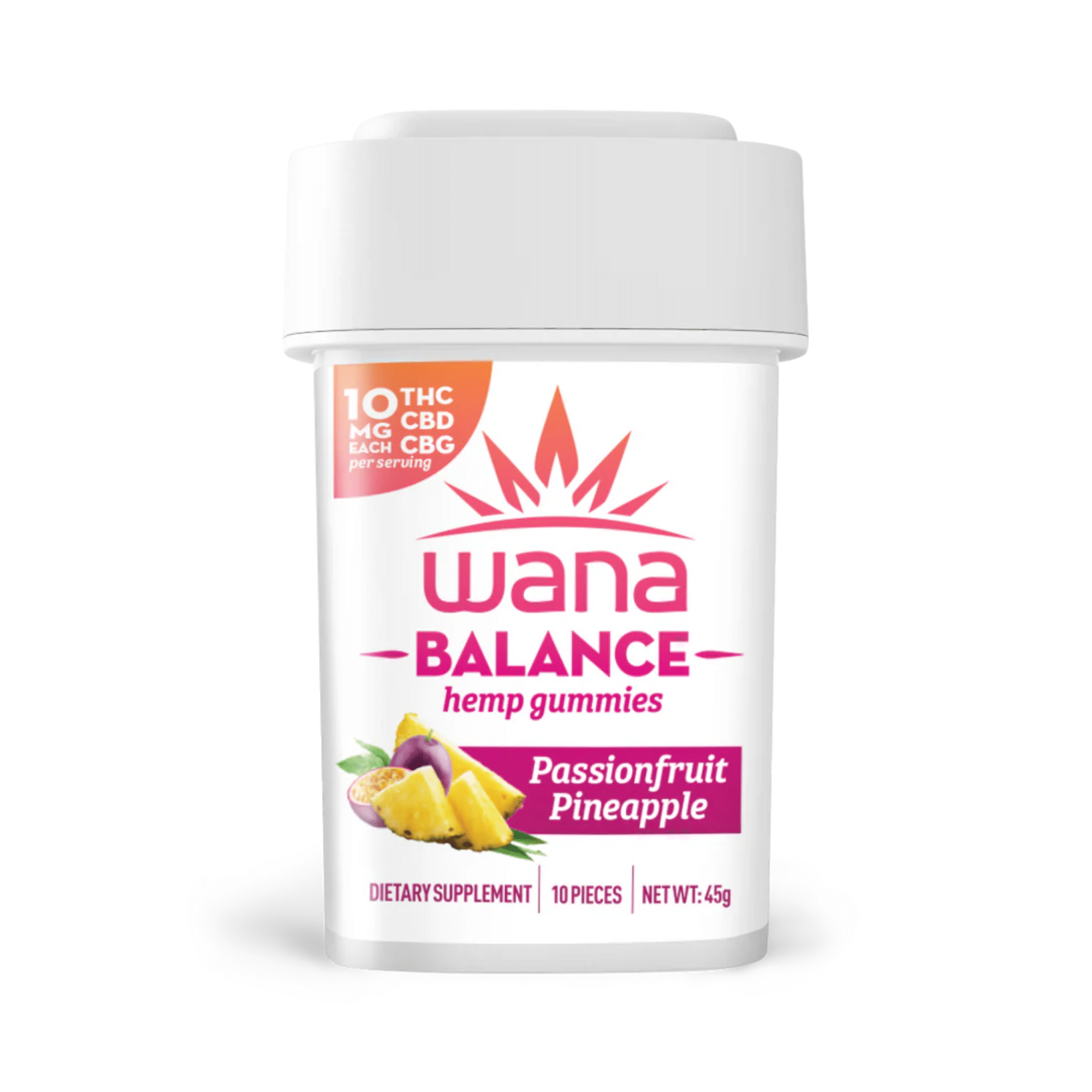 Order Balance Passionfruit Pineapple THC+CBD+CBG Gummies by Wana