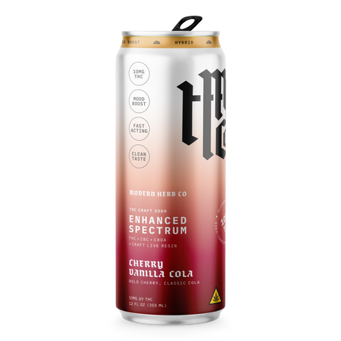 Enhanced Spectrum Craft Soda: Cherry Vanilla Cola (Hybrid) 12oz - 4pk (THC)