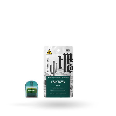 Live Rosin 0.5g Pod: GMO - Indica (THCA)