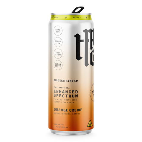 Enhanced Spectrum Craft Soda: Orange Creme (Sativa) 12oz - 4pk (THC)