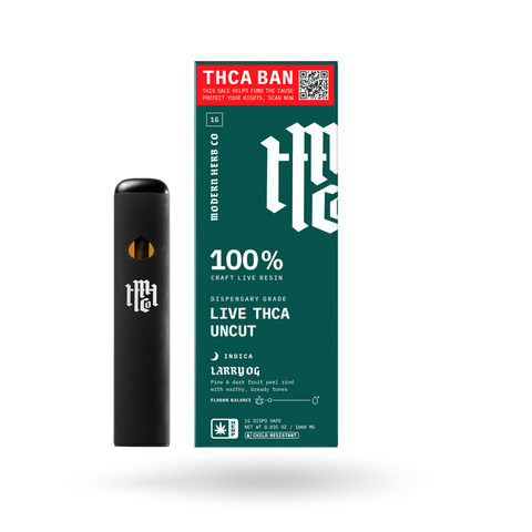 THCa Live Resin Disposable Uncut: Larry OG (Indica) - 1g