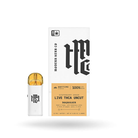 Live Resin Uncut 1g Pod Kit: Dogwalker - Hybrid (THCA)