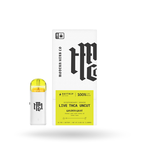 Live Resin Uncut 1g Pod Kit: Golden Goat - Sativa (THCA)