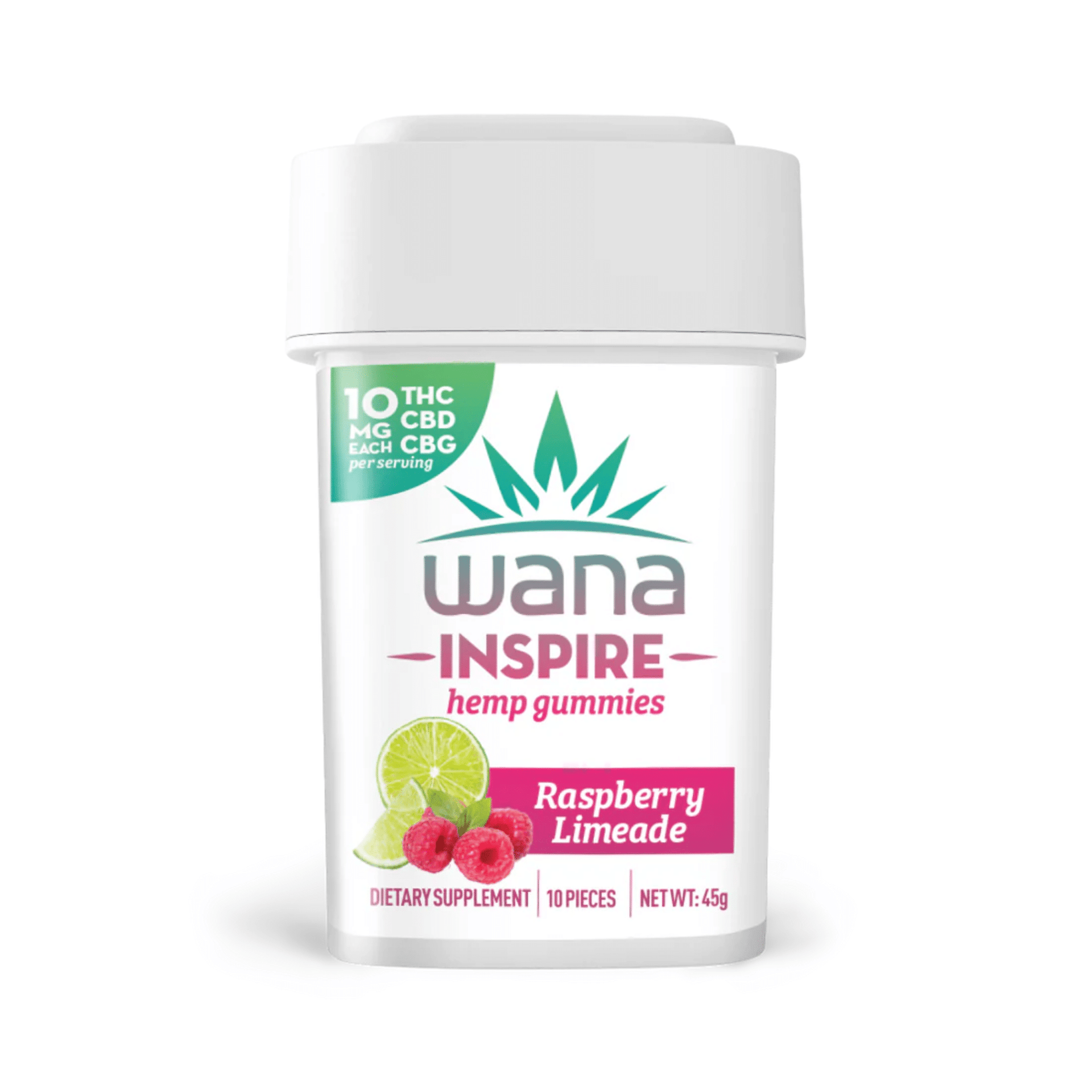 Order Inspire Raspberry Limeade THC+CBD+CBG Gummies by Wana – MARYJAE
