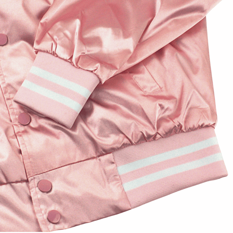 Satin Varsity Jacket - Pink image 2