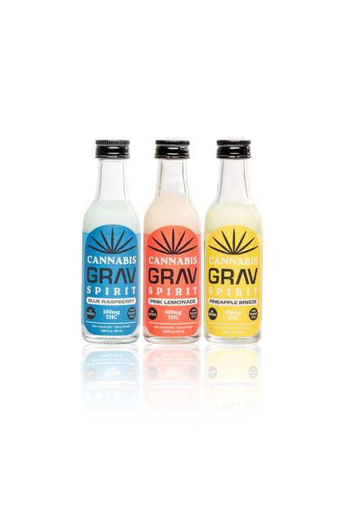 Cannabis Spirit 100mg Variety Pack - 50ml Bottle 3-Pack (THC+CBD)