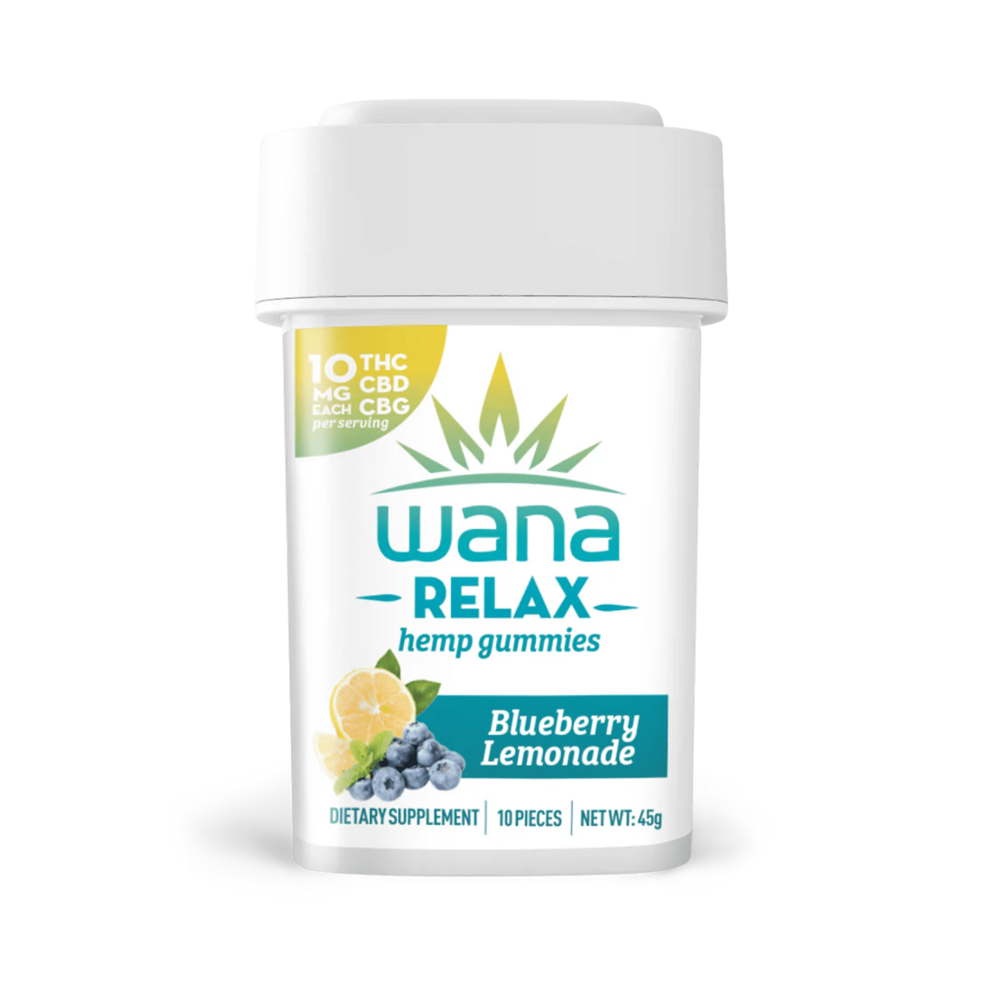 Order Relax Blueberry Lemonade THC+CBD+CBG Gummies by Wana – MARYJAE