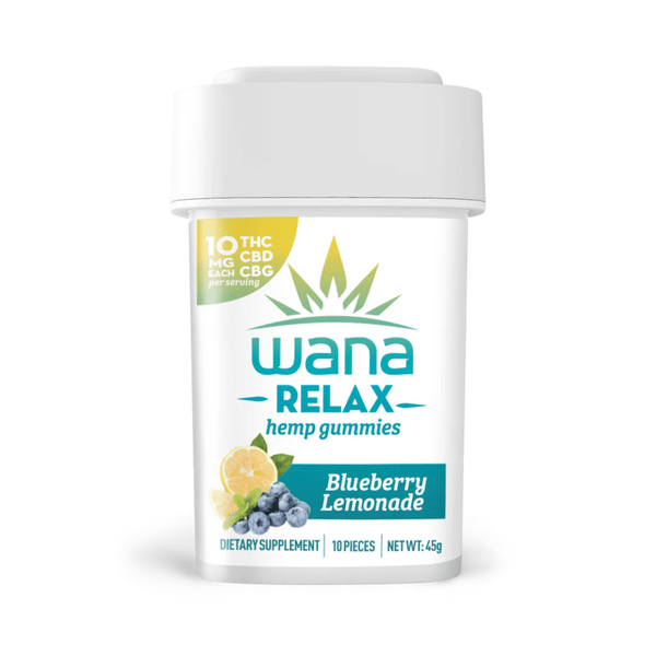 Order Relax Blueberry Lemonade THC+CBD+CBG Gummies by Wana – MARYJAE