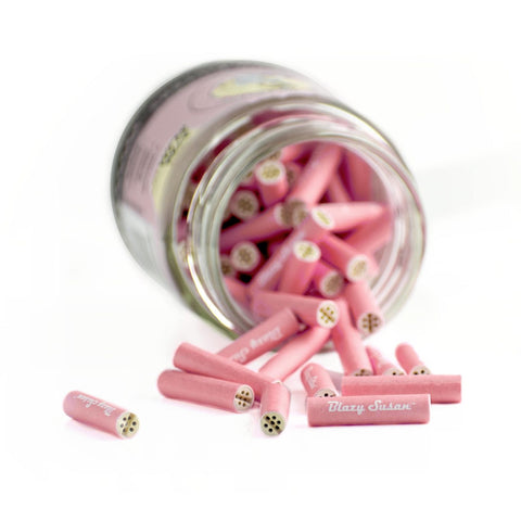 Pink Activated Charcoal Filter Tips | Xtra Slim | 100ct Jar image 1
