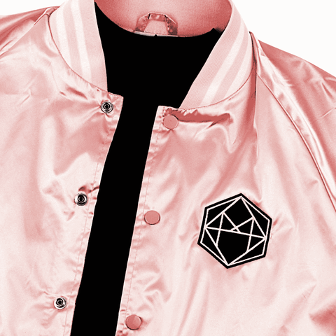Satin Varsity Jacket - Pink image 1