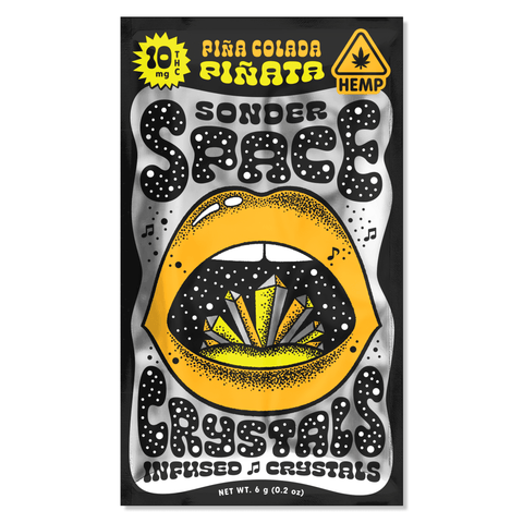 Space Crystals: Piña Colada Piñata (THC) - 10mg Pouch image