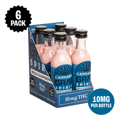 Cannabis Spirit 10mg Flavor Shots - 50ml Bottle 6-Pack (THC+CBD)