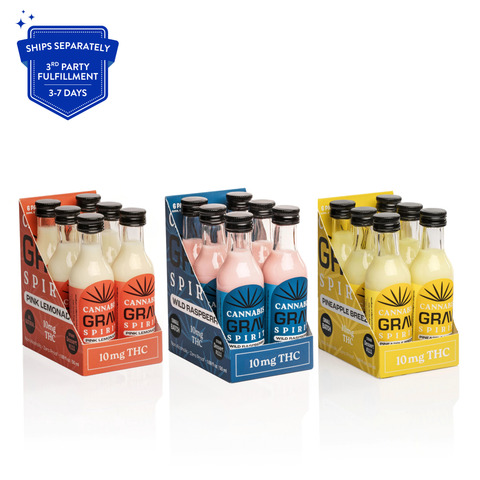 Cannabis Spirit 10mg Flavor Shots - 50ml Bottle 6-Pack (THC+CBD)