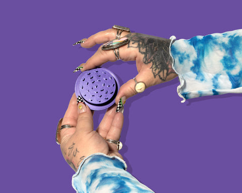 4 Piece Aluminum Grinder - Purple