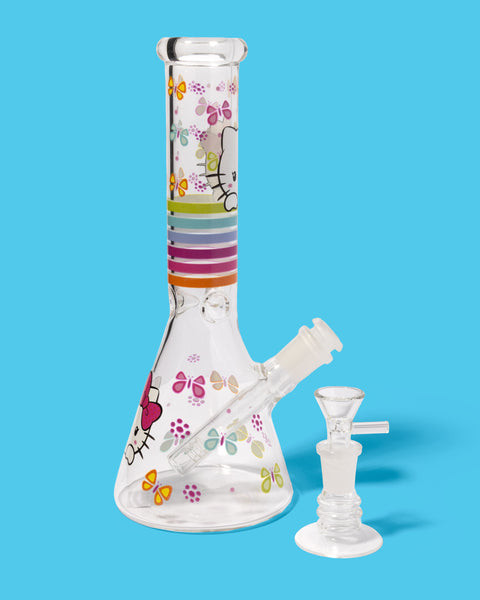 HK Butterfly Beaker Water Pipe