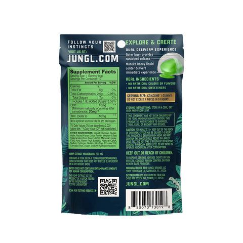 JUNGL Cherry Apple Gummies 10mg Hybrid