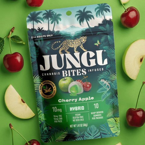 JUNGL Cherry Apple Gummies 10mg Hybrid