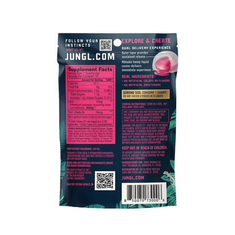 JUNGL WaterLemon Gummies 10mg Hybrid