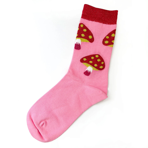 Mushroom Pink Socks