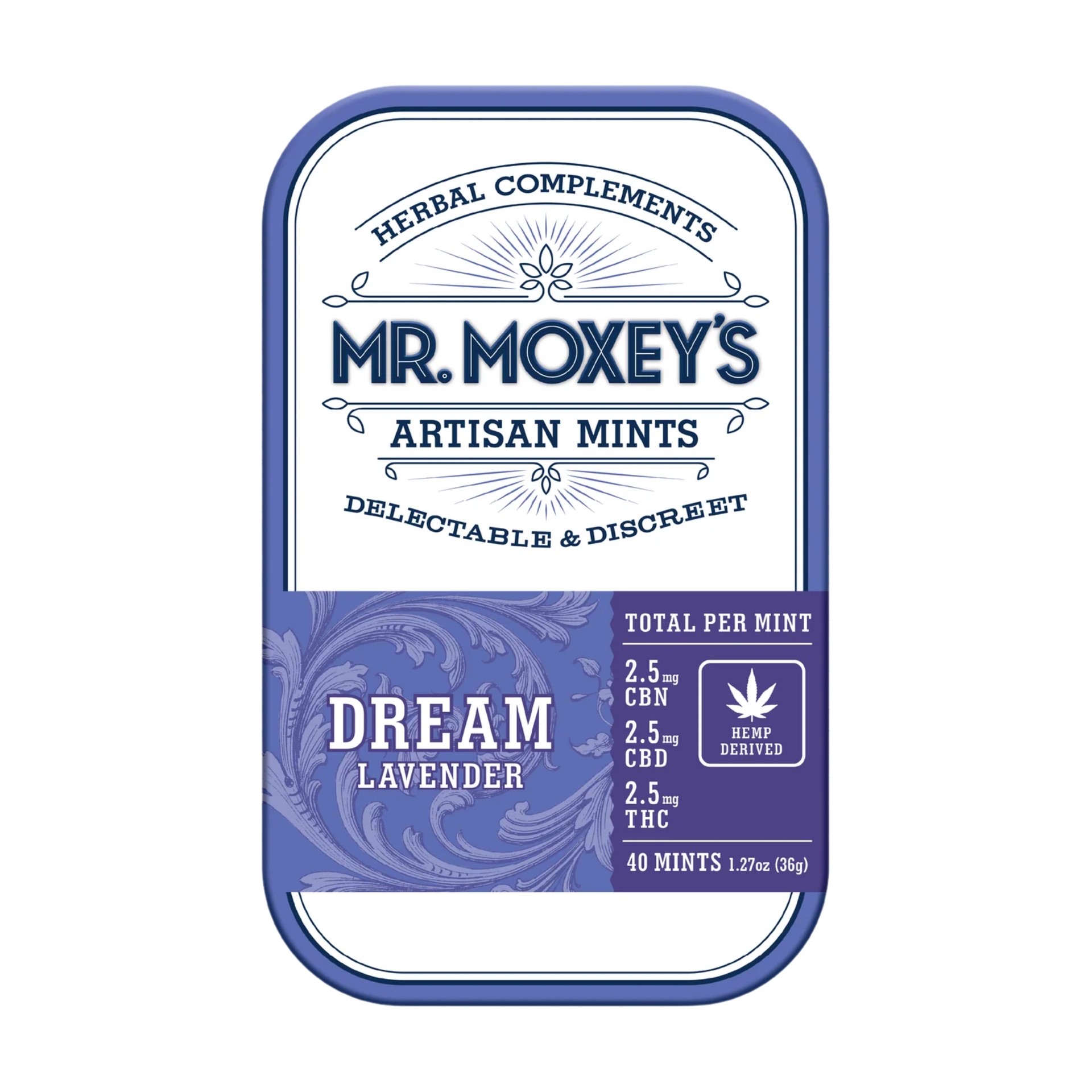 marimo°☆ Buy Mr. Moxey's Dream Lavender THC+CBD+CBN Mints | MARYJAE