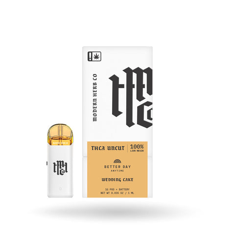 Live Resin Uncut 1g Pod Kit: Wedding Cake - Hybrid (THCA)