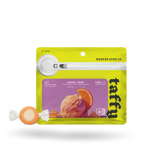 Live Resin D9 Taffy: Orange Creme - Sativa (THC)