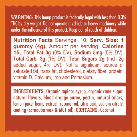 Relax Blood Orange 3:1 Gummies (CBD+THC)