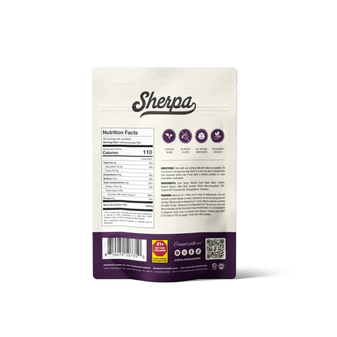 Nutritional Facts for Sherpa Relief Gummies
