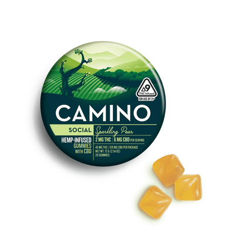 Camino "Social" Sparkling Pear Gummies (THC+CBD) image 0