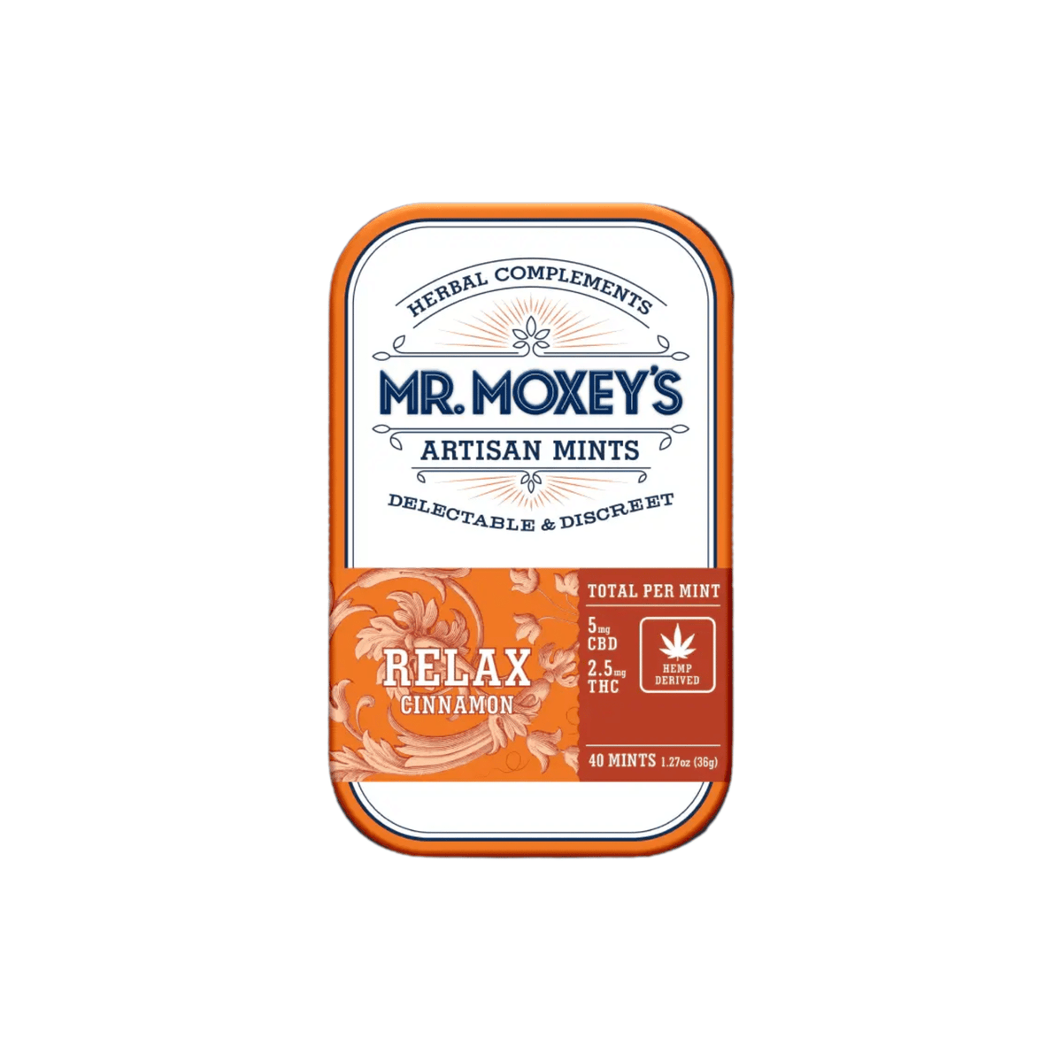 Shop Relax Cinnamon CBD+THC Mints by Mr. Moxey's – MARYJAE Shop Relax Cinnamon CBD+THC Mints by Mr. Moxey's – MARYJAE