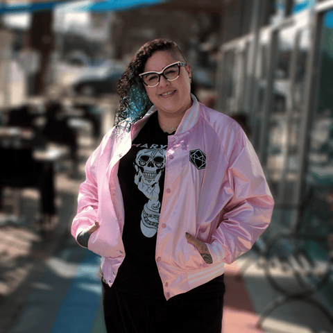 Satin Varsity Jacket - Pink image 3